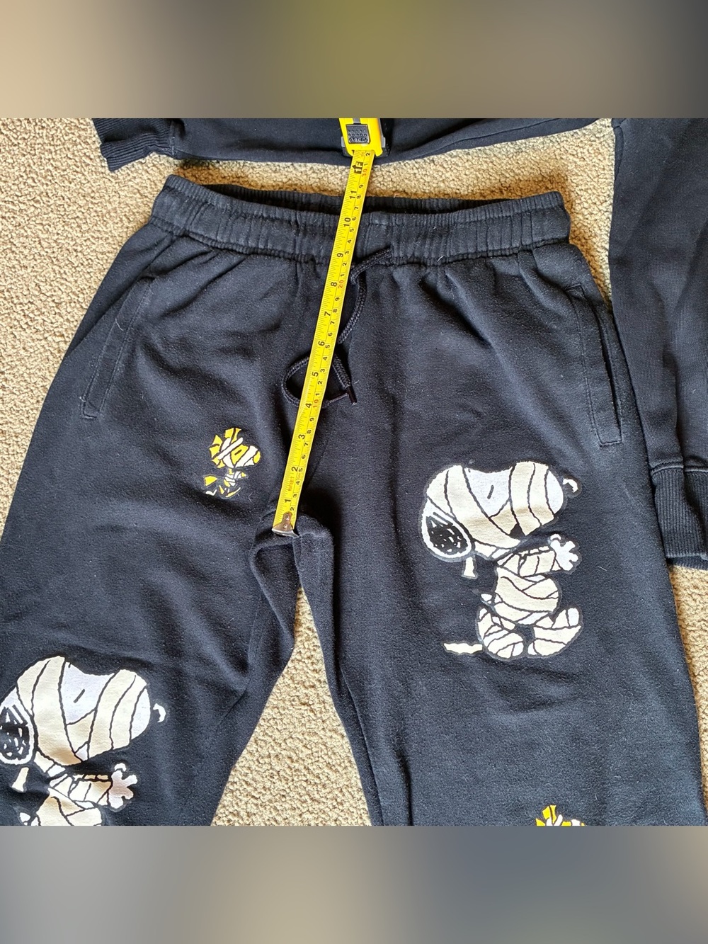 Peanuts Halloween Sweats Outfit Set S Sweatshirt & Joggers Snoopy Trick or Treat - Picture 5 of 12
